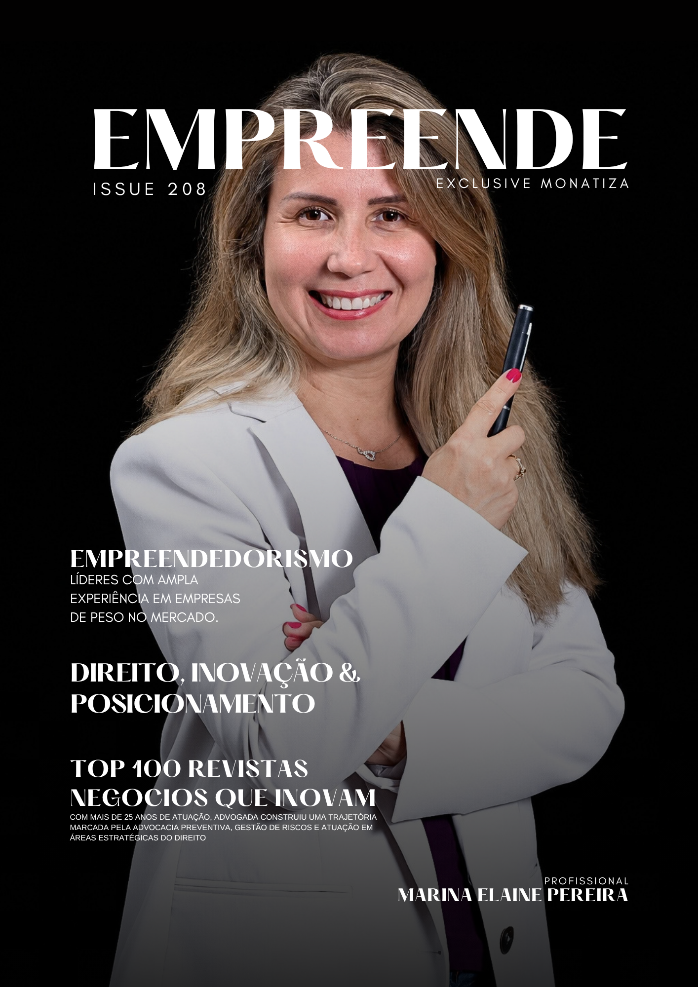 Capa da revista Edição 208 - Marina Elaine