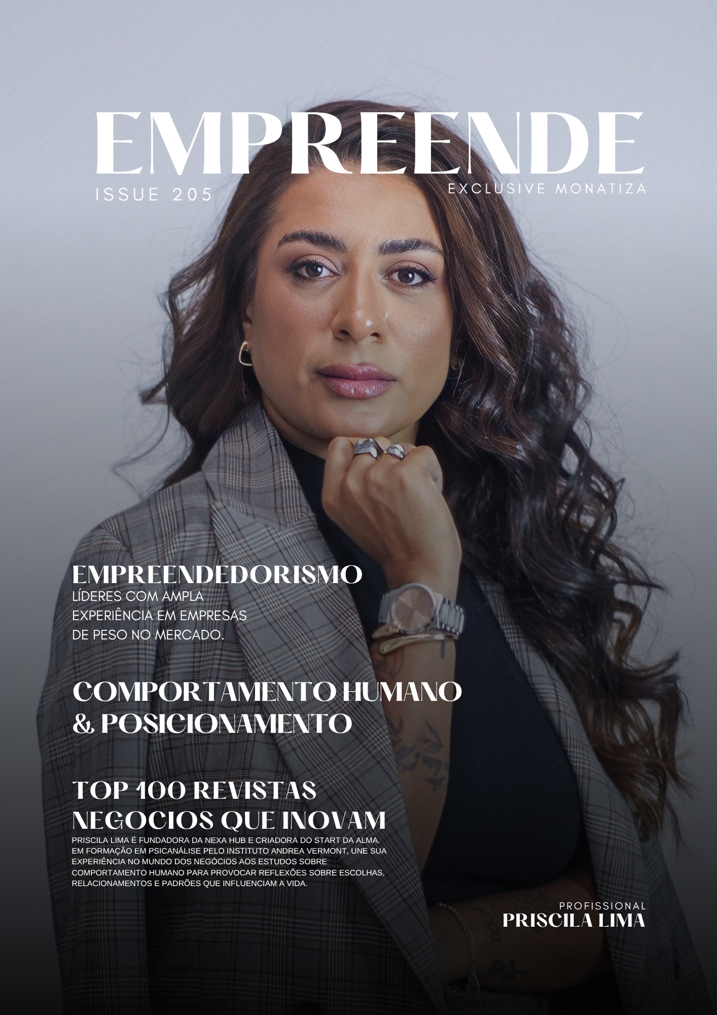 Capa da revista Edição 205 - Priscila Lima